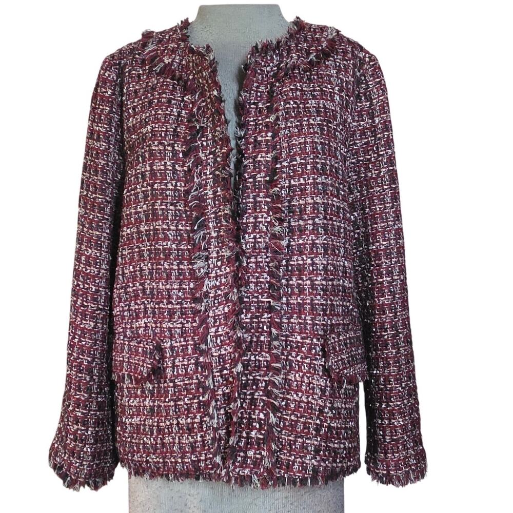Ann Taylor Tweed Blazer Jacket Size 12